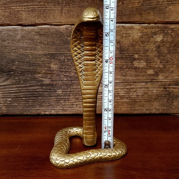 Vintage Brass Cobra Statue - Picture 7 of 7